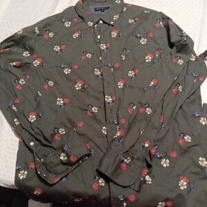 Banana Republic Men's Long Sleeve Dress Shirt Untucked Fit, Button-Down Xl